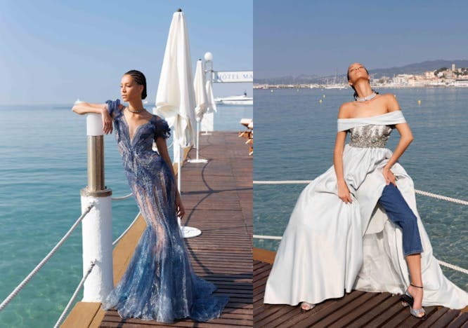 dress waterfront formal wear yacht fashion gown wedding gown evening dress person beachwear